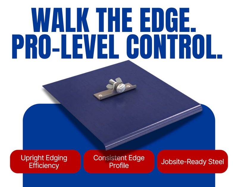 Bon Blue Steel Walking Edger Concrete Edging Tool 9 in. x 10 in. with 3/8 in. Radius and 1/2 in. Depth Two-Way Flatwork Sidewalk Slab Finishing Edger - Handle Sold Separately - Image 5